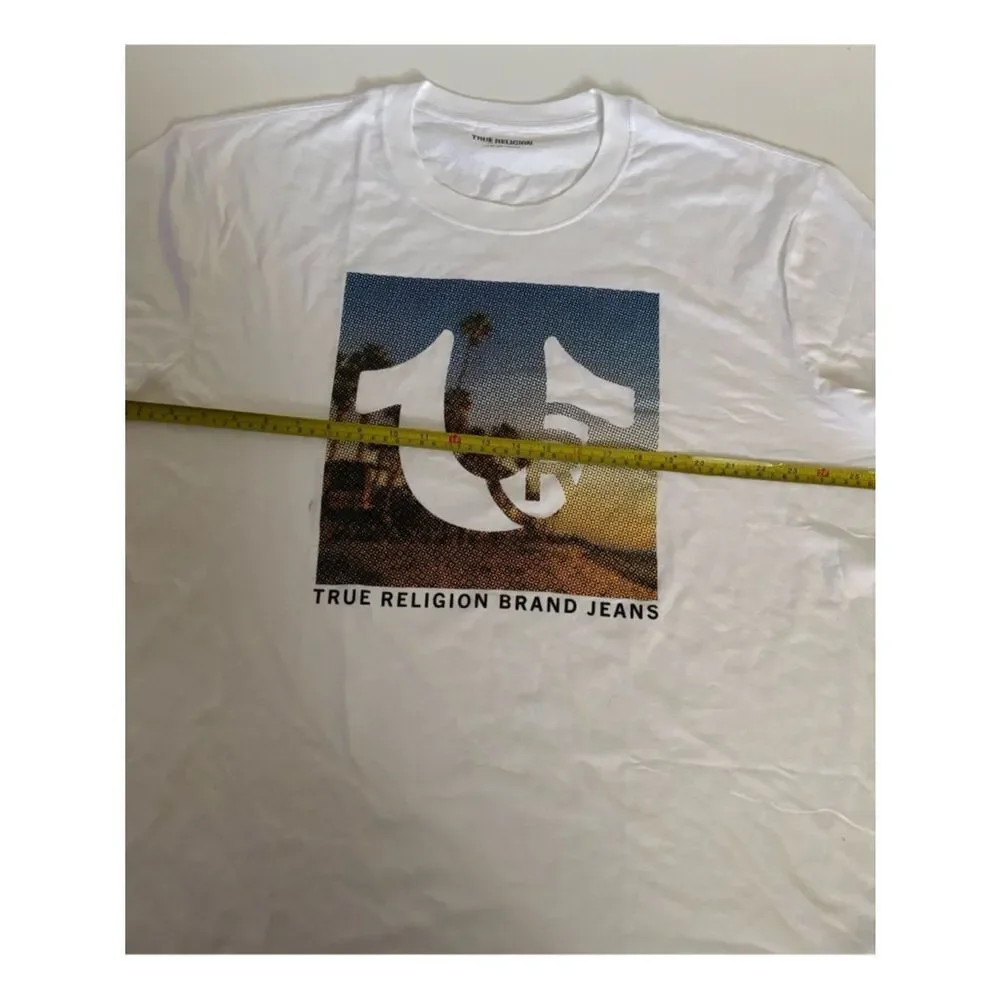 True Religion Registered Horseshoe Beach Tee in Optic White Size XXXL ~ NWT